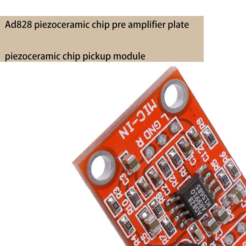 [AUSTRALIA] - Acxico 1Pcs AD828 Stereo Dynamic Microphone Preamplifier Board Pickup Module DC 3.8V-15V MIC Preamp Module 