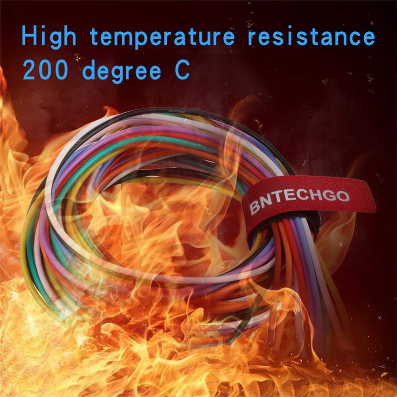 BNTECHGO 20 Gauge Silicone Wire Kit 10 Color Each 10 ft Flexible 20 AWG Stranded Tinned Copper Wire 20 silicone wire 10 colors each 10ft