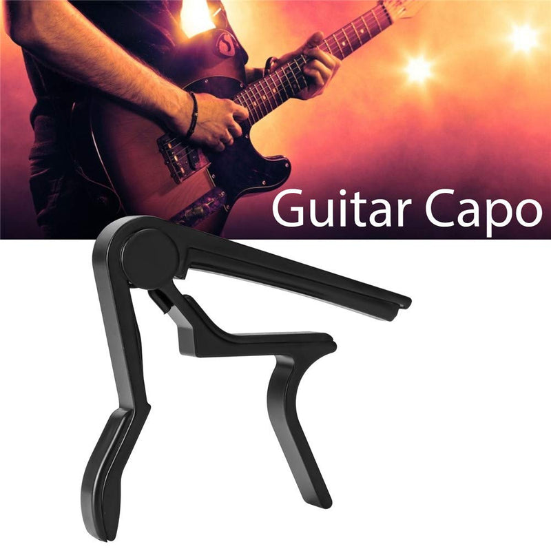 Guitar Capo, for 6 String Acoustic and Electric Guitars, Bass,Mandolin, Ukulele, Black Guitar Capo