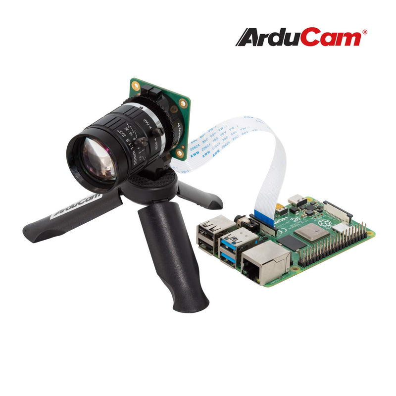 Arducam Telephoto C-Mount Lens for Raspberry Pi HQ Camera, 50mm Focal Length with Manual Focus and Adjustable Aperture 50mm C-Mount Lens