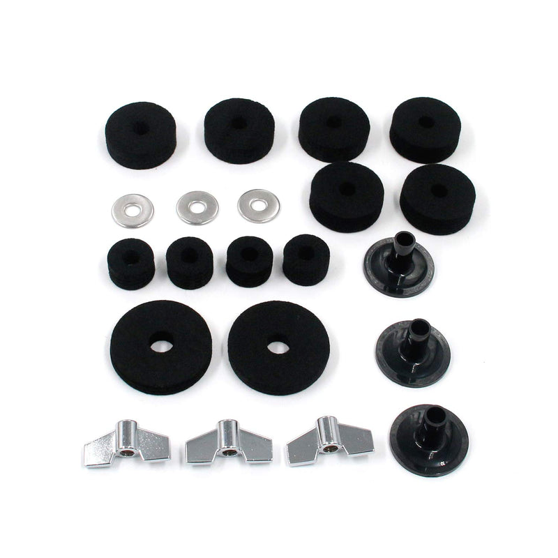 FarBoat Cymbal Felts, Cymbal Stand Sleeves, Wing Nuts with Washers 21Pcs Cymbal Replacement Accessories Hi-Hat Felt Set 21Pcs Kit