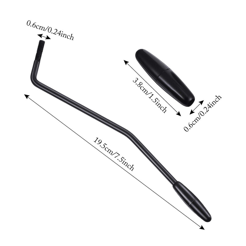 4 Pieces 6 mm Thread Tremolo Arm Electric Guitar Tremolo Arm Thread Metal Single Tremolo Arm Whammy Bar with Tip for Stratocaster Electric Guitar Tremolo System, 3 Colors