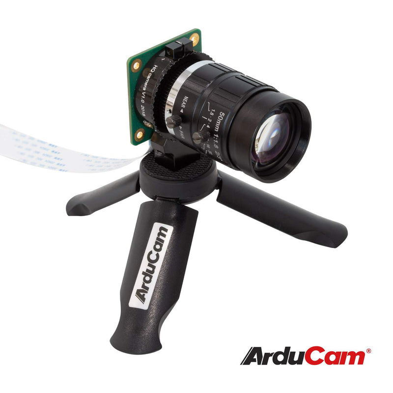 Arducam Telephoto C-Mount Lens for Raspberry Pi HQ Camera, 50mm Focal Length with Manual Focus and Adjustable Aperture 50mm C-Mount Lens