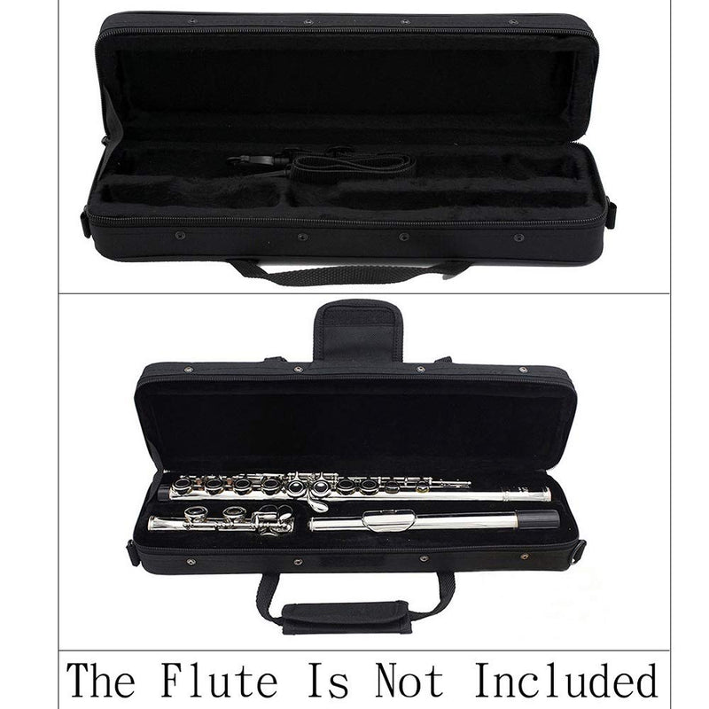 Mowind 16 Holes C Flute Case 600D Foam Cotton Padding with Flute Cleaning Kit Set Cleaning Cloth Stick Cork Grease Screwdriver Gloves