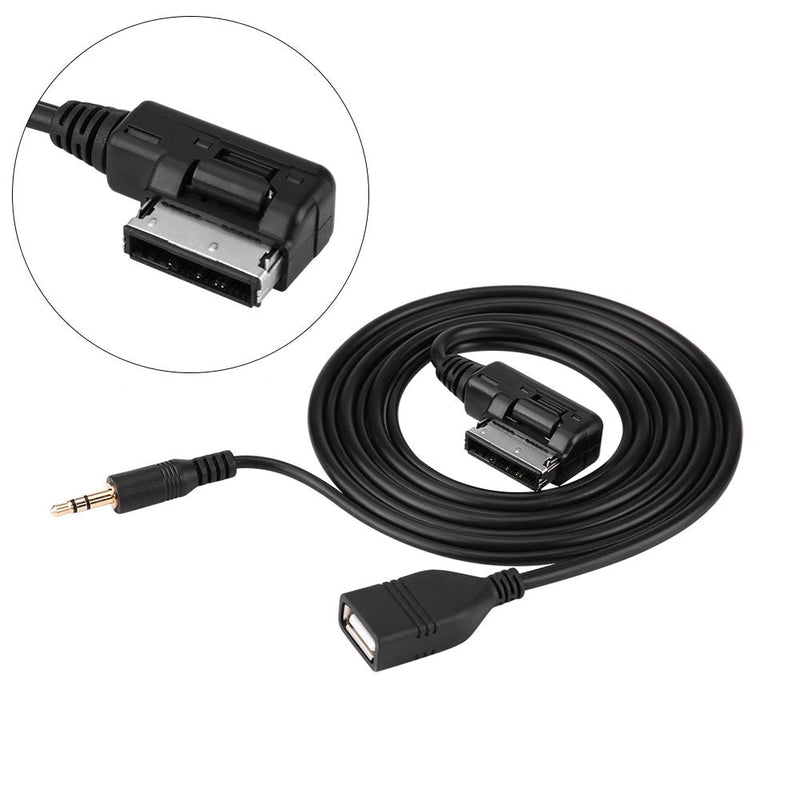[AUSTRALIA] - VGEBY Wire Music Interface Audio Adaptor, Car Audio MP3 Auxillary Cable Aux-in USB Audio Music Interface Adapter Compatible for Mercedes Benz Mercedes Benz Aux Adapter 