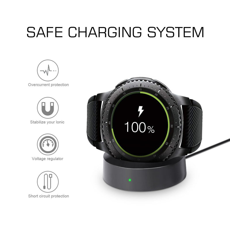 LANMU Charger Compatible with Samsung Gear S3 Frontier/Classic Smart Watch, Replacement Charging Stand Dock with Charger Cable