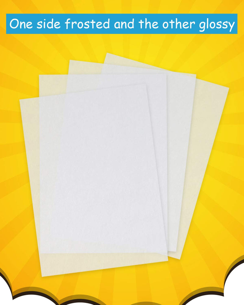Csyidio 25 Pieces 7.9 X 5.7 inch Shrink Plastic Sheets Sanded Shrink Sheets Shrink Films Papers for Kids Creative Craft and Making Earrings, Necklace, Key Chains