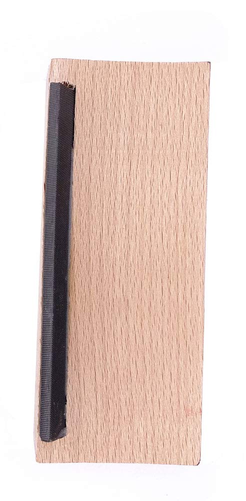 Jiayouy 16# Wood Radius Sanding Block Leveling Fingerboard with Beveling File for Guitar Bass Fret Leveling Edge Sanding Luthier Tool 16# Radius