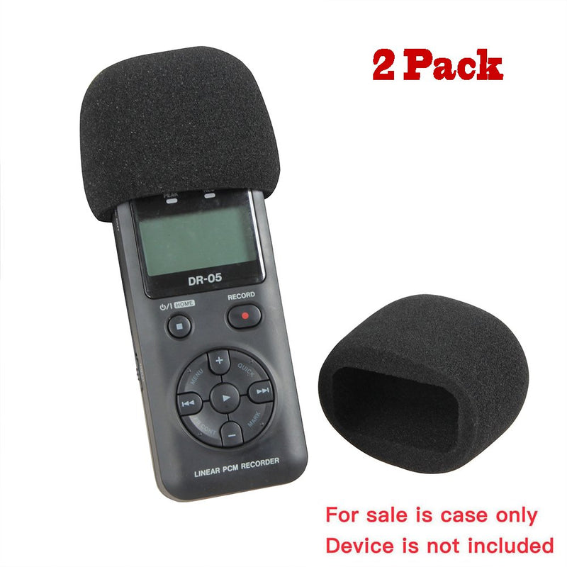 [AUSTRALIA] - Hermitshell 2 Pcs Foam Windscreen Fits TASCAM DR-05 Portable Digital Recorder 