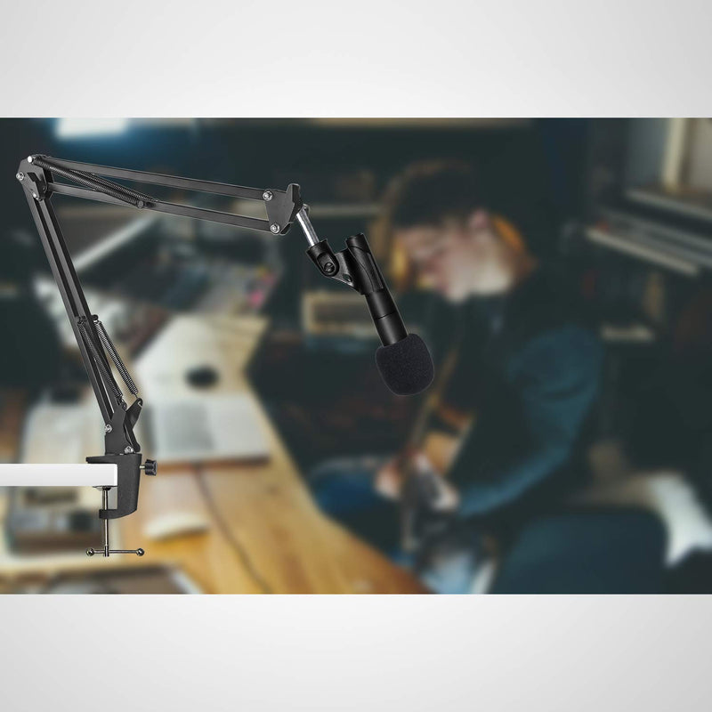 [AUSTRALIA] - SM58 Mic Stand with Windscreen - Microphone Boom Arm Stand with Foam Cover Pop Filter for Shure SM58S SM58-LC Dynamic Vocal Microphone by YOUSHARES 