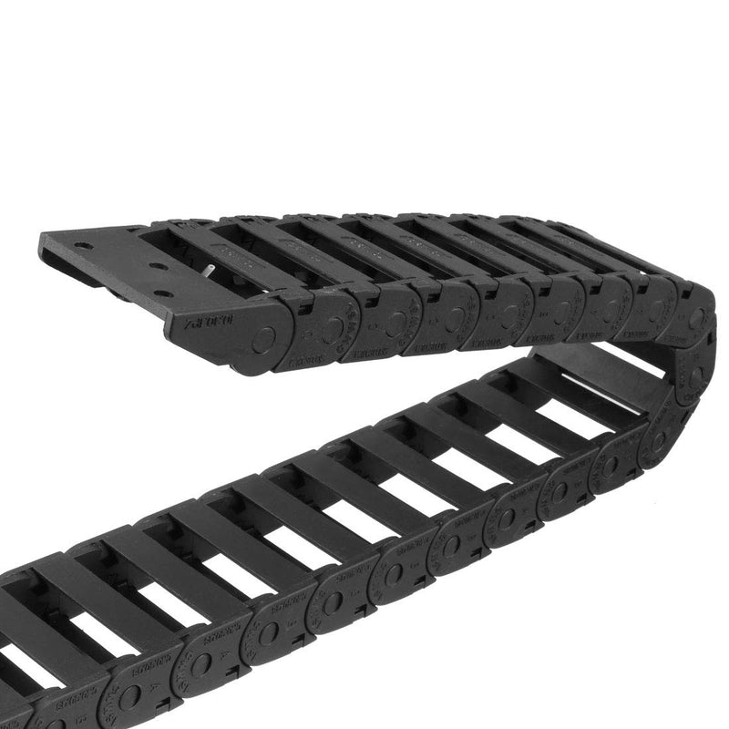 uxcell Drag Chain Cable Carrier Open Type with End Connectors 10X30mm 1 Meter Plastic for Electrical CNC Router Machines 10mmX30mm