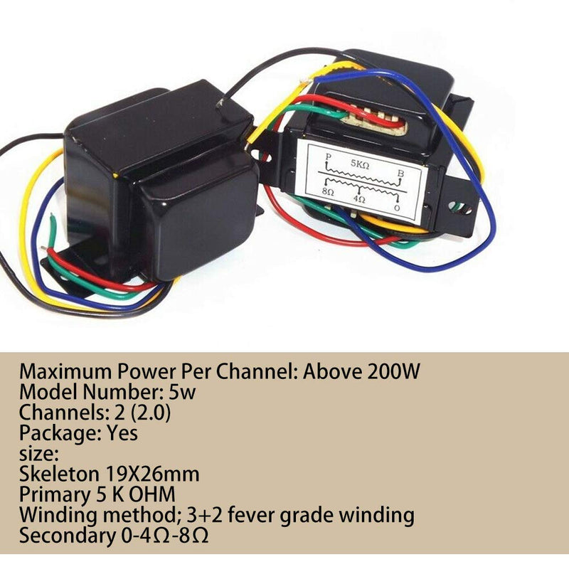 Acxico 1Pcs 5K 5W Single-Ended Output Audio Transformers 6P1 6P14 6P6 Tube Amp Output Transformers
