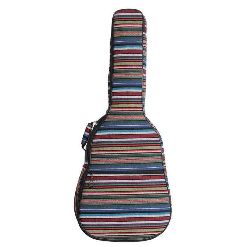 Longteam Bohemian knitting Guitar Case 10mm Sponge Portable Acoustic Classical Guitars Bag Bass Backpack Gig Bag with Accessory Storage Pocket (40/41 Inch, Bohemian Blue) 40/41 Inch