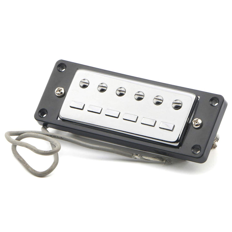 Unxuey 1pcs 52mm Mini Guitar Bridge Pickups Double Coil Humbucker Parts Replacement for Les Paul Style Electric Guitar, Chrome