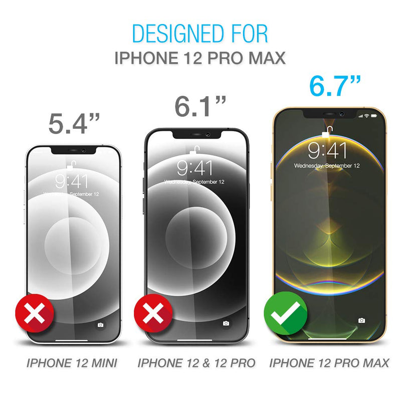 Maxboost Screen Protector Compatible with iPhone 12 Pro Max Screen Protector - 3 Pack, Tempered Glass Film for Apple iPhone 12 pro max 6.7-inch 2020 (w/Alignment Case Tool included)