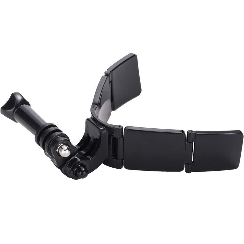 QKOO Motorcycle Helmet Chin Mount Kit for GoPro Hero 10, 9, 8, 7, 6, 5, 4, Session, 3+, 3, 2, 1, Hero (2018), DJI Osmo Action, AKASO, SJCAM, Xiaomi Yi Action Cameras