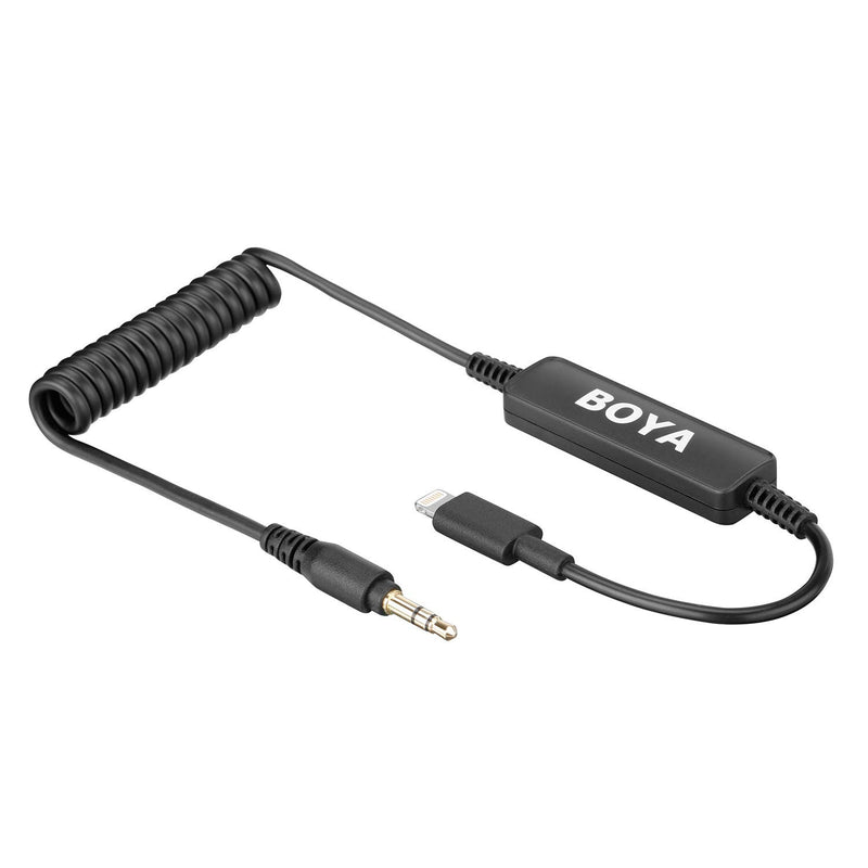 [AUSTRALIA] - 3.5mm TRS to Lightning Connector Audio Cable, BOYA Microphone Adapter for by-MM1, WM8 PRO, UM48C, UWMIC9, WM4 PRO Wireless Mic for iPhone 11 X 8 8 Plus 7 7plus 6 6s iPad Air Mini YouTube Video Live Lightning to TRS 
