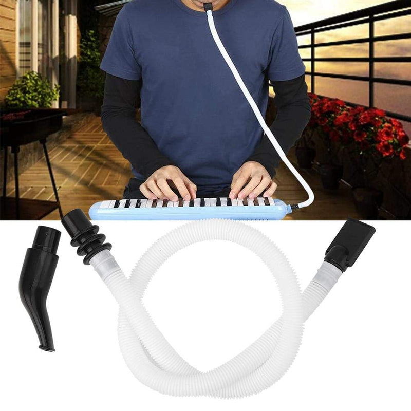 Melodica Tube, Plastic Flexible Melodica Tube with Melodica Mouthpiece 32/37 Keys Universal Beginner Musical Instrument Accessories