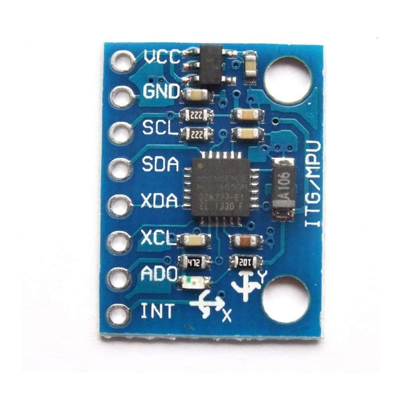 HiLetgo 3pcs GY-521 MPU-6050 MPU6050 3 Axis Accelerometer Gyroscope Module 6 DOF 6-axis Accelerometer Gyroscope Sensor Module 16 Bit AD Converter Data Output IIC I2C for Arduino