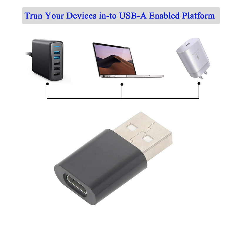 Micro USB to USB A Adapter, 2 Pack USB A(Male) to Micro USB(Female) Convertor Adapter Compatible with Android Phone, Tablets and More