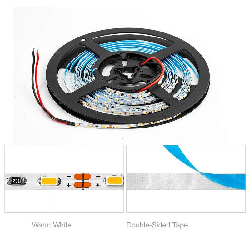 [AUSTRALIA] - BTF-LIGHTING Warm White Light Ultra Bright Flexible 3014 LED Strip Extremely Narrow 3.0mm PCB SMD3014 90LED/m DC12V 16.4ft 5m 450LED 45W IP30 LED Tape Light IP30 Non-waterproof 