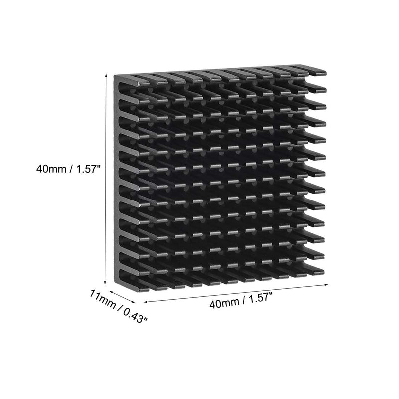 uxcell Electronic Radiators Heatsink for Stepper Motor,3D Printer 40x40x11mm Black 6pcs