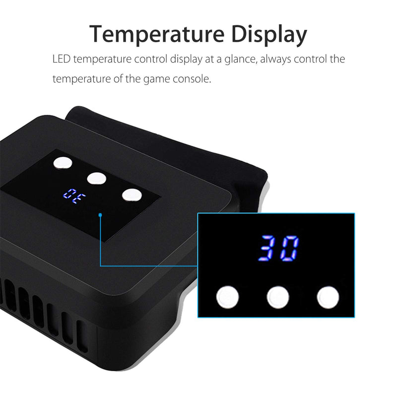 EEEKit Cooling Fan for Nintendo Switch Dock Set Temperature Display Cooler for NS Original Docking Station, USB Powered, Integrated Cable