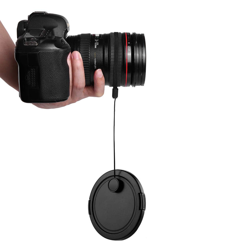 [AUSTRALIA] - Camera Lens Cap Keeper Lens Cap Holder Prevent Lens Cap Lost for DSLR SLR Camera Canon/Nikon/Sony/Panasonic/Fujifilm Camera with Microfiber Cleaning Cloth (8 Pack) 