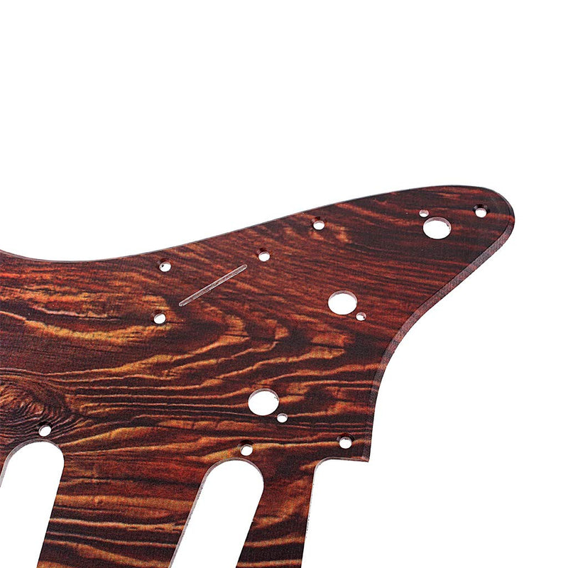 Alnicov 11 Hole Stratocaster Pickguard Sss Plastic Guitar Pick Guard Back Plate For Fender Standard Strat Guitar Replacement,Wood Color
