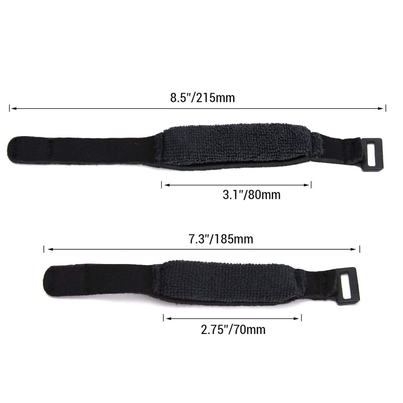 Facmogu 2PCS Guitar String Mute Dampener, Guitar String Cover Belt, Adjustable Bass Mute Silencer, Fretboard Muting Straps, Musical Instrument Accessories Black