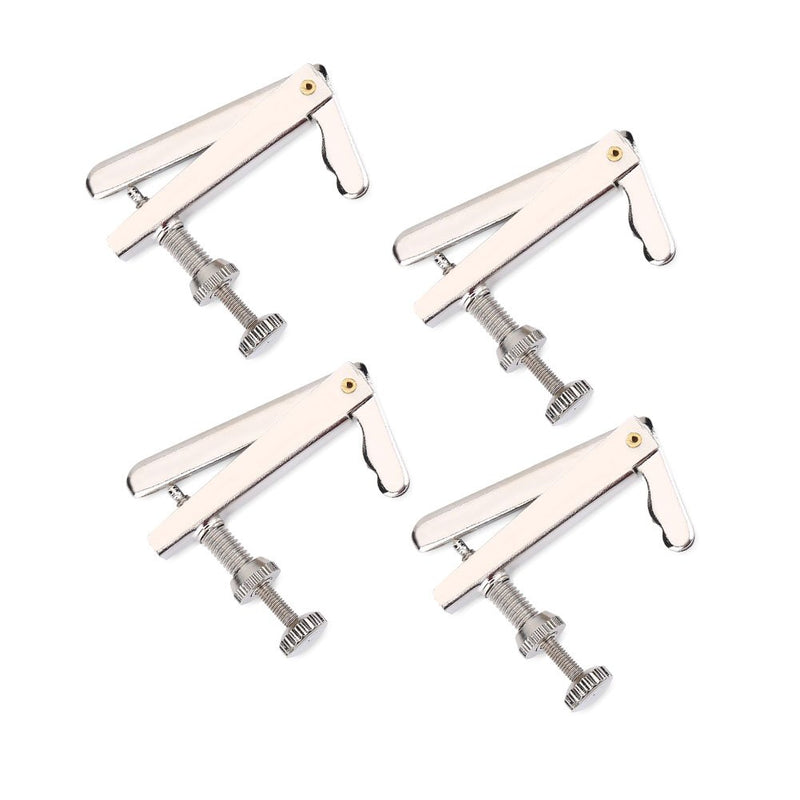 4Pcs/Set Cello String Adjusters, Metal Fine Tuners Cello Replacement Parts for 3/4 4/4 Cello