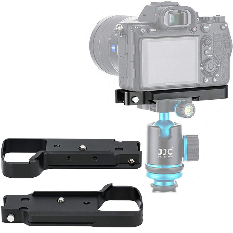 JJC Metal Camera Extension Hand Grip Holder for Sony A7III A7II A7M3 A7M2 A7S3 A7SIII A7RIV A7R4 A7RIII II A7R3 A7R2 A7SII A9 Camera Arca Swiss Quick Release Tripod Plate w/Battery Compartment Opening For Sony A7III A7SIII A7RIV