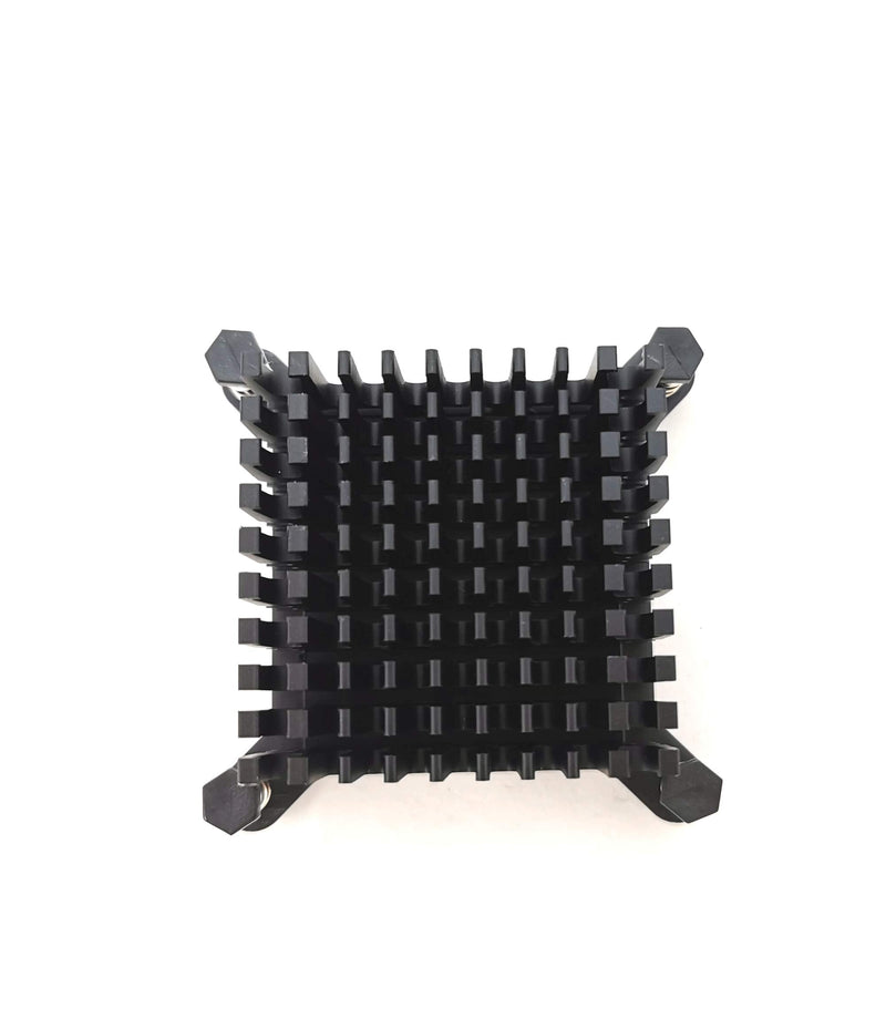 Magntek 2pcs Aluminum Chipset Heat Radiator Cooling FPGA Heatsink 38mm x 38mm x 20mm Black Anodized RoHS