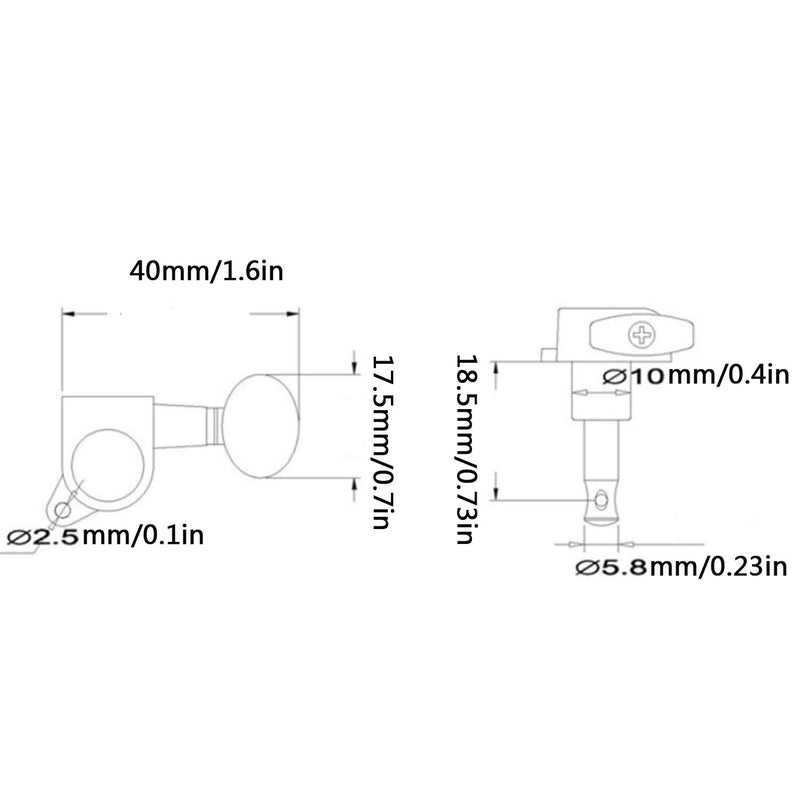 Ukulele Tuning Pegs Parts,Suits for 4 String Ukulele Soprano Tenor Uke Tuning with Thicker head. Closed Knob,Making better Chords Classial Tool