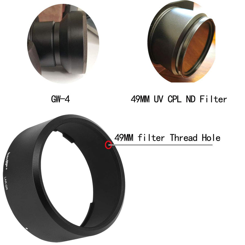 Haoge LAR-GR Lens Filter Adapter Ring for RICOH GR III GRIII GR3 Digital Compact Camera for GW-4 Wide Conversion Lens Replaces GA-1 Lens Adapter