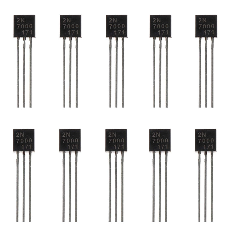 BOJACK 2N7000 MOSFET Transistor 200mA 60V N-Channel Feld Effect Transistor TO-92 (Pack of 100 Pcs)