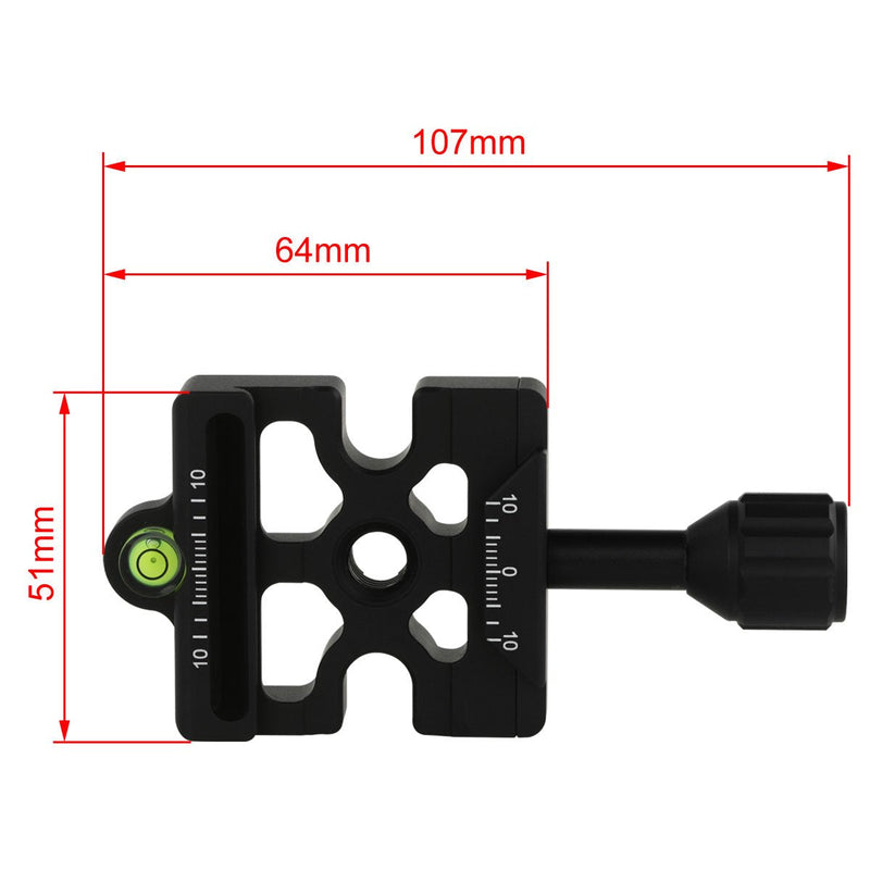 Haoge Combo Boss Adapter Convertor with CP-MAS Arca & Manfrotto Compatible Quick Release Clamp for Manfrotto Tripod Ball Head Clamp Replacement Boss Adapter with CP-MAS Clamp