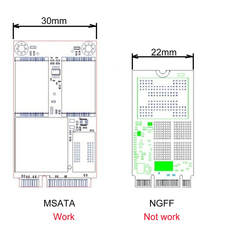 CY Mini PCI-E mSATA SSD to 2.5" SATA Hard Disk Enclosure Case Converter Adapter for Intel Samsung Asus SSD