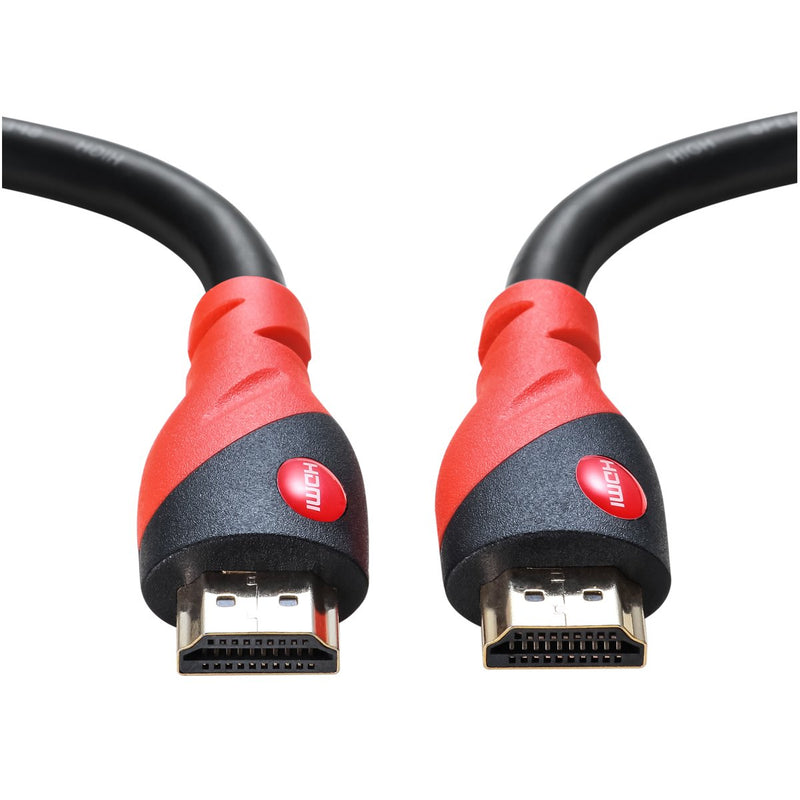 A-TECH 6ft Ultra High Speed hdmi Cable Audio Cable in red Support Ethernet,ARC,3D,4K,1080p and with CL3 Function 24k Plated Connector-Full Hd - Xbox Playstation- PS3-PS4-PC [Latest Version]-hdmi 2.0 6 Feet