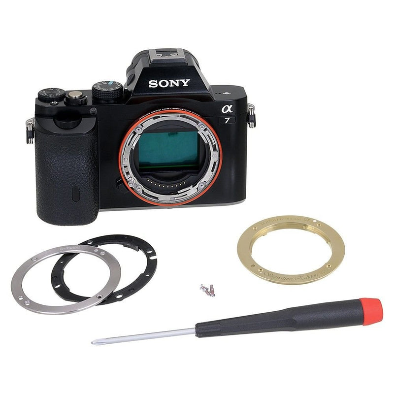 The Tough E-Mount Signature Edition LT from Fotodiox Pro - A Distinctive Brass, Light Tight Replacement Lens Mount for Sony NEX & E-Mount Camera Bodies (APS-C & Full Frame Such as NEX-5, NEX-7 & a7)