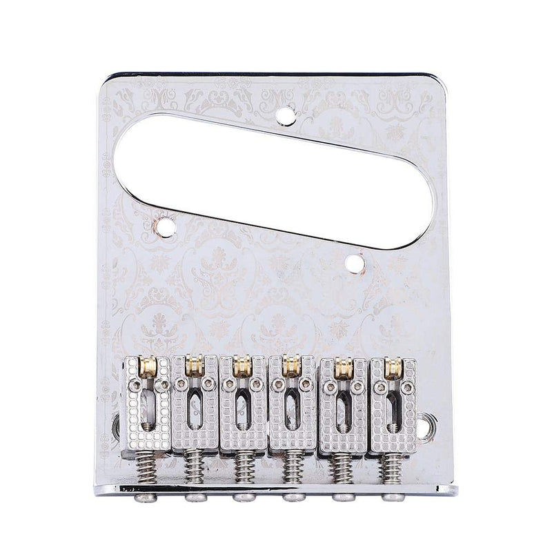 Guitar Bridge Zinc Alloy Guitar Roller Bridge Professional 6 String Saddle Bridge Plate for TL Telecaster Guitar Single Coil Pickup Hole