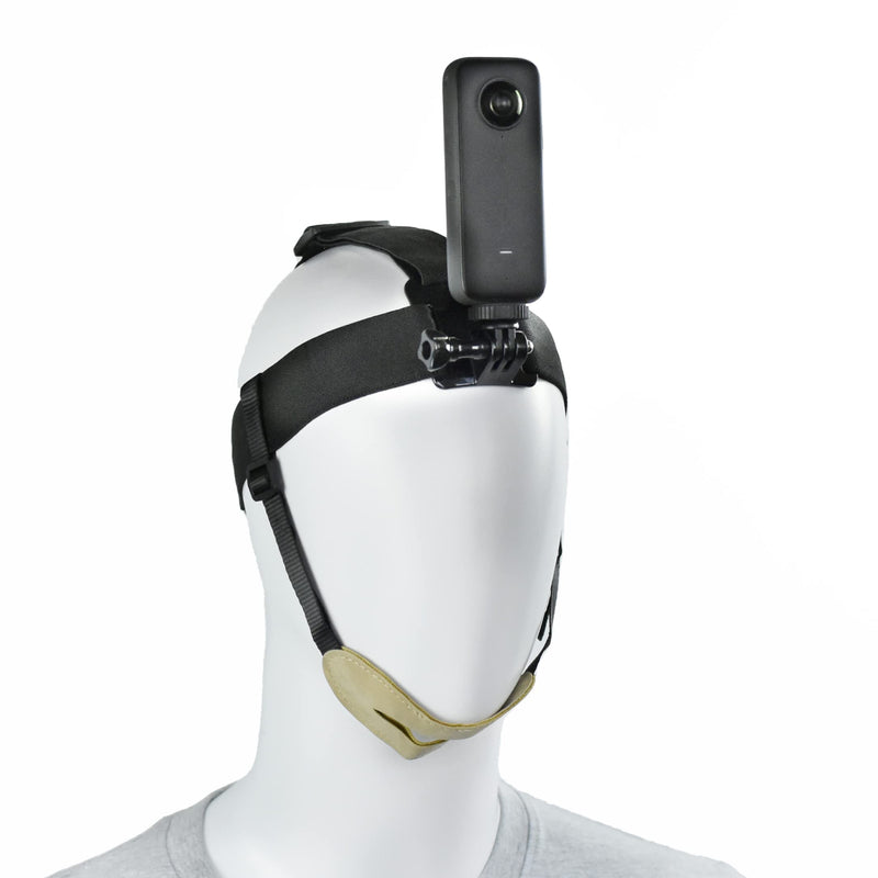 VGSION Head Strap Mount for Insta360 One X2, One RS, Compatible with GoPro Hero 10 / 9 /8/7and Other Similar Action Cameras(with Chin Strap)