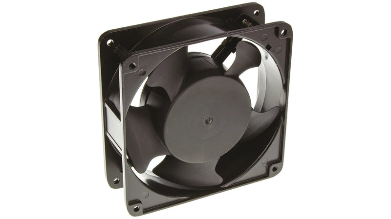 SUNON DP200A-2123XBT-R AC Fan Ball, 220 VAC, 117 CFM, Terminals, UL/CSA/TUV, 120 mm L x 120 mm W x 38 mm H