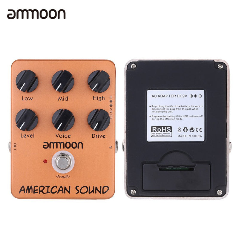 [AUSTRALIA] - ammoon American Sound Amp Guitar Effect Pedal from Original Sound to Overdrive Pedal Amplifier Simulator with True Bypass 