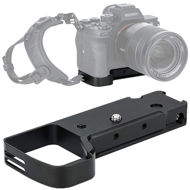 JJC Metal Camera Extension Hand Grip Holder for Sony A7III A7II A7M3 A7M2 A7S3 A7SIII A7RIV A7R4 A7RIII II A7R3 A7R2 A7SII A9 Camera Arca Swiss Quick Release Tripod Plate w/Battery Compartment Opening For Sony A7III A7SIII A7RIV