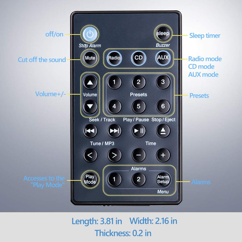 Universal Replacement Remote Control for Bose Sound Touch Wave Music Radio System-Generation The 1,2,3,4th (Batteries Excluded)(Black) Black