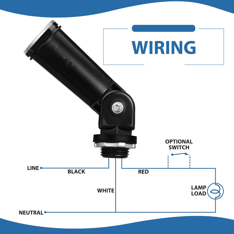 4 Pieces Photocell Sensor Switch Dusk to Dawn Photocell Sensor Outdoor Photoelectric Switch for Outdoor Wall Porch Light (120V)