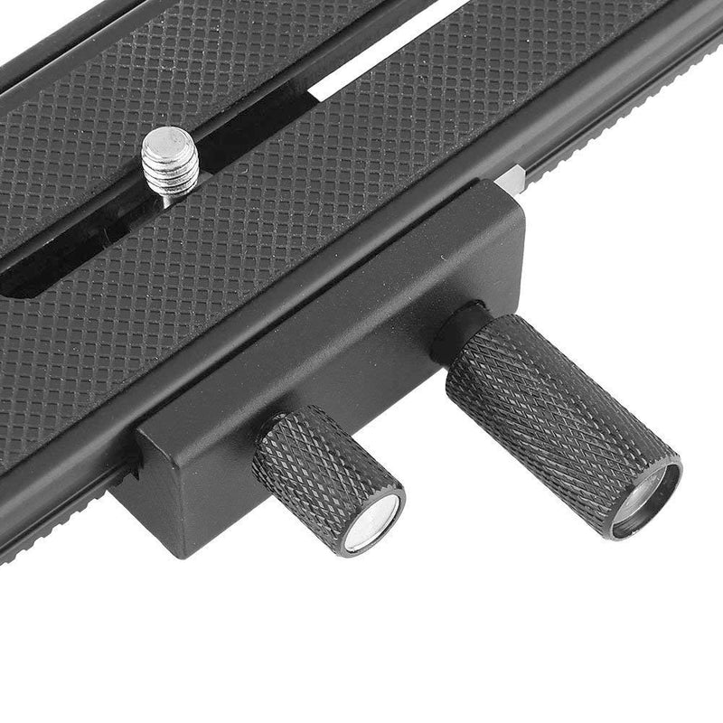 EXMAX 26cm/10.2in 2 Way Macro Shot Focusing Focus Rail Slider 1/4" Quick Screw Release Mount Camera Flash Support Plate with Standard 1/4" Screw