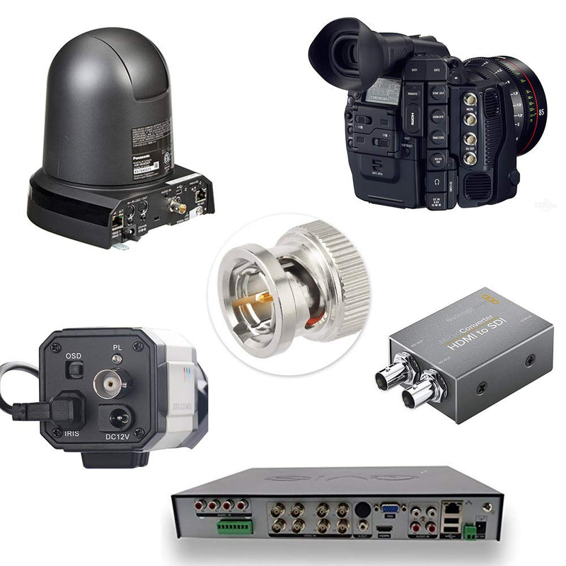 Superbat HD SDI Cable Blackmagic BNC Cable, DIN 1.0/2.3 to BNC Male Cable (Belden 1855A) - 1ft/3ft/5ft/10ft/15ft - for Blackmagic BMCC/BMPCC Video Assist 4K Transmissions HyperDeck Kameras 3ft