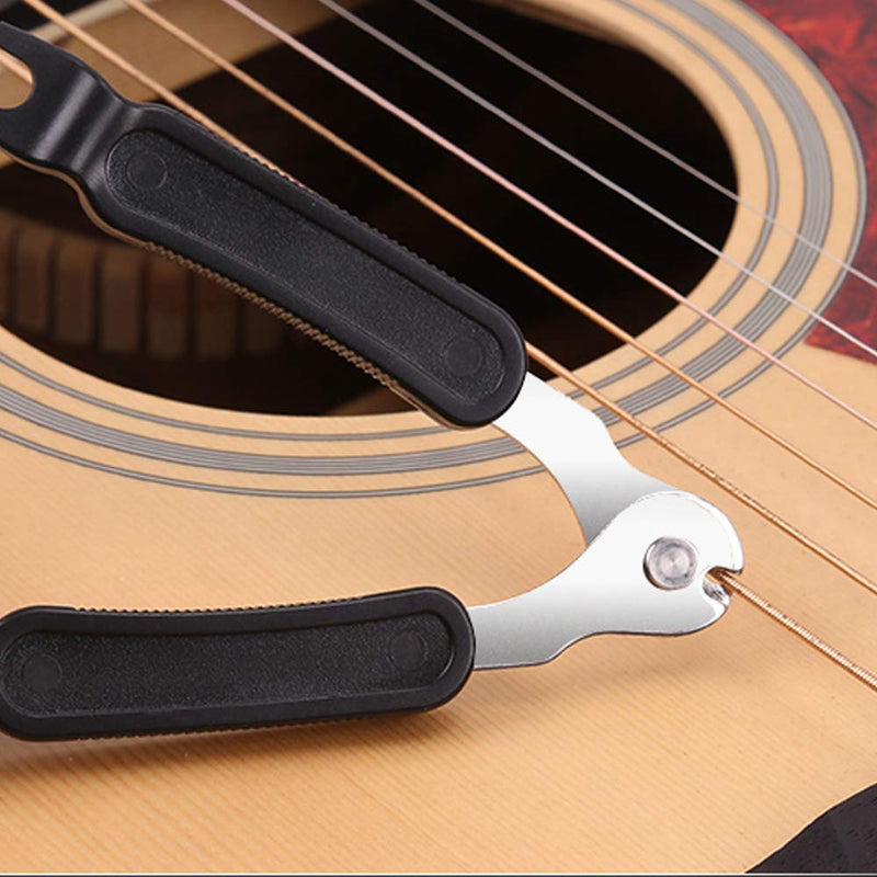 Amersumer 3 Pcs 3 In 1 Multifunctional Guitar Tool Accessories, Guitar String Cutter + Peg Winder + Bridge Pin Puller, Designed to Fit Most Guitars